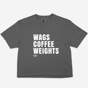 wags coffee weights boxy tee