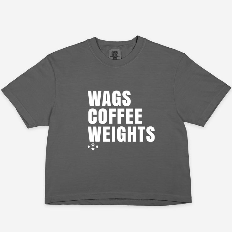 wags coffee weights boxy tee