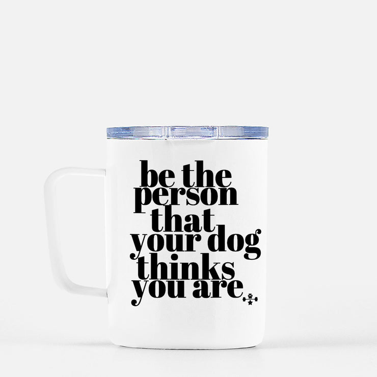 dog person travel mug